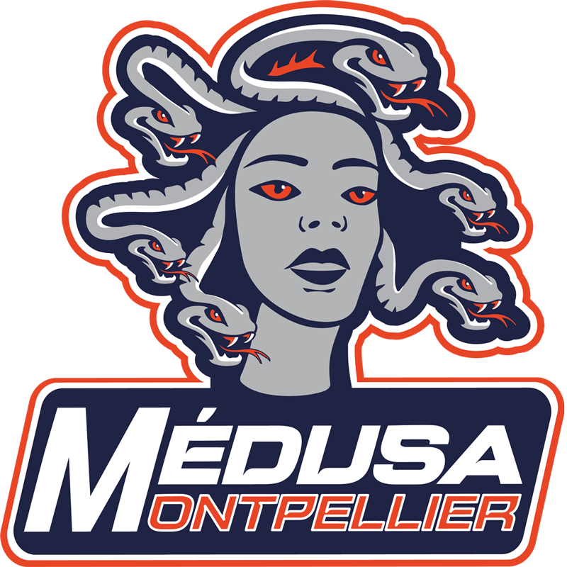Logo médusa equipe hockey féminin montpellier
